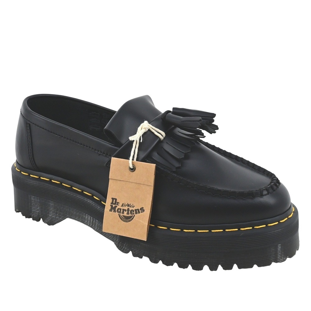 NWT Dr. Martens Adrian BEX Women's 9 Black Tassel Loafers Platform Shoes E-girl